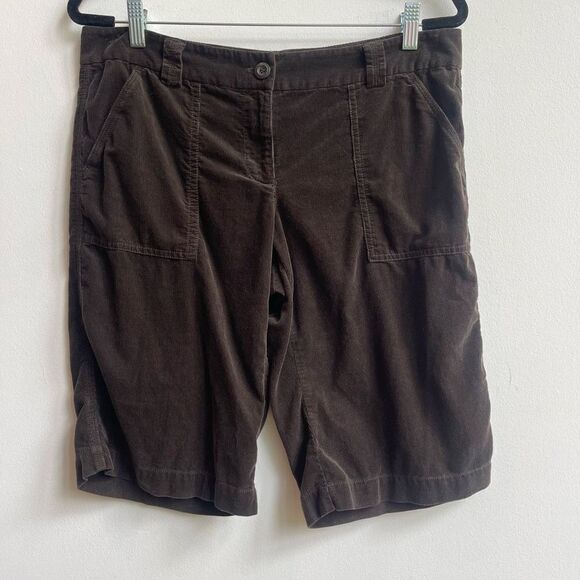 J. Crew Men's High Rise Flat Front Black Corduroy Bermuda Shorts Size 10 - Picture 1 of 4